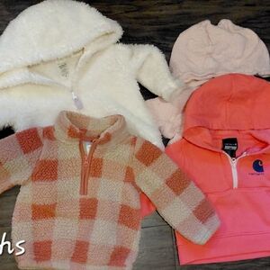 Carhartt Coral and White Kids Hoodie